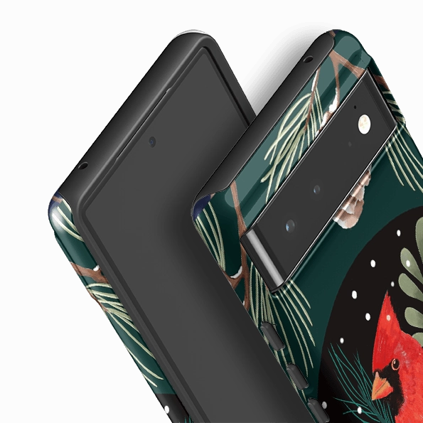 Matte Coating Elegant Build Google Tough Case -  Red Cardinal By Bex Parkin