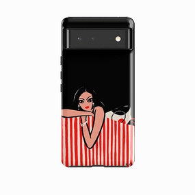 Hybrid Texture Google Tough Case -  Red Stripe Sofa