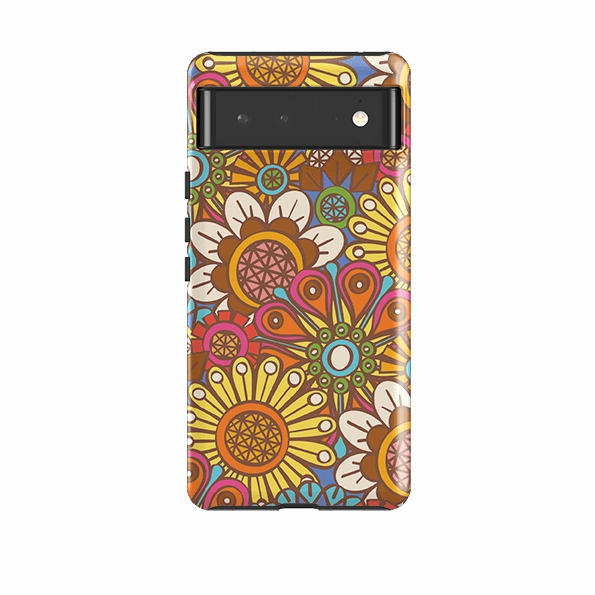 Classic Texture Google Tough Case -  Retro Posy Brights By Amelia Bowman
