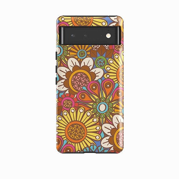 Light Shield Google Tough Case -  Retro Posy Brights By Amelia Bowman
