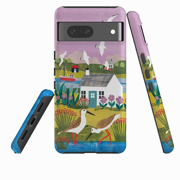 Sleek Detail Comfort grip design Google Tough  Case - Sandpiper By Tracey English