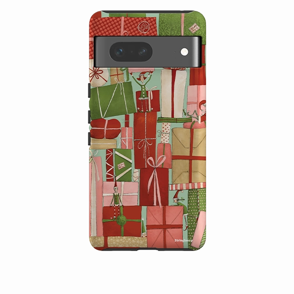 Durable Pattern Texture Google Tough Case -  Santas Helpers II By Maja Lindberg