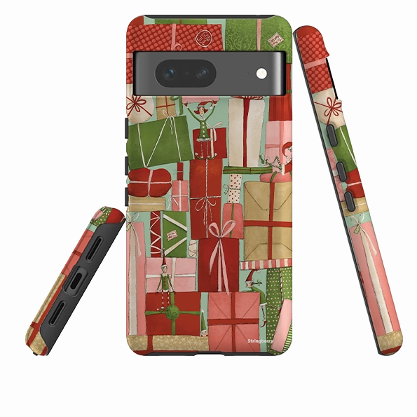 Google Tough Case -  Santas Helpers II By Maja Lindberg Flexible Edge Texture Fashionable Texture