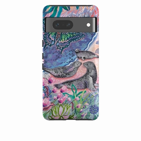 Refined Finish Hybrid Texture Layer Google Tough  Case - Scenic Seals Of Norfolk by Emma Frances Grant