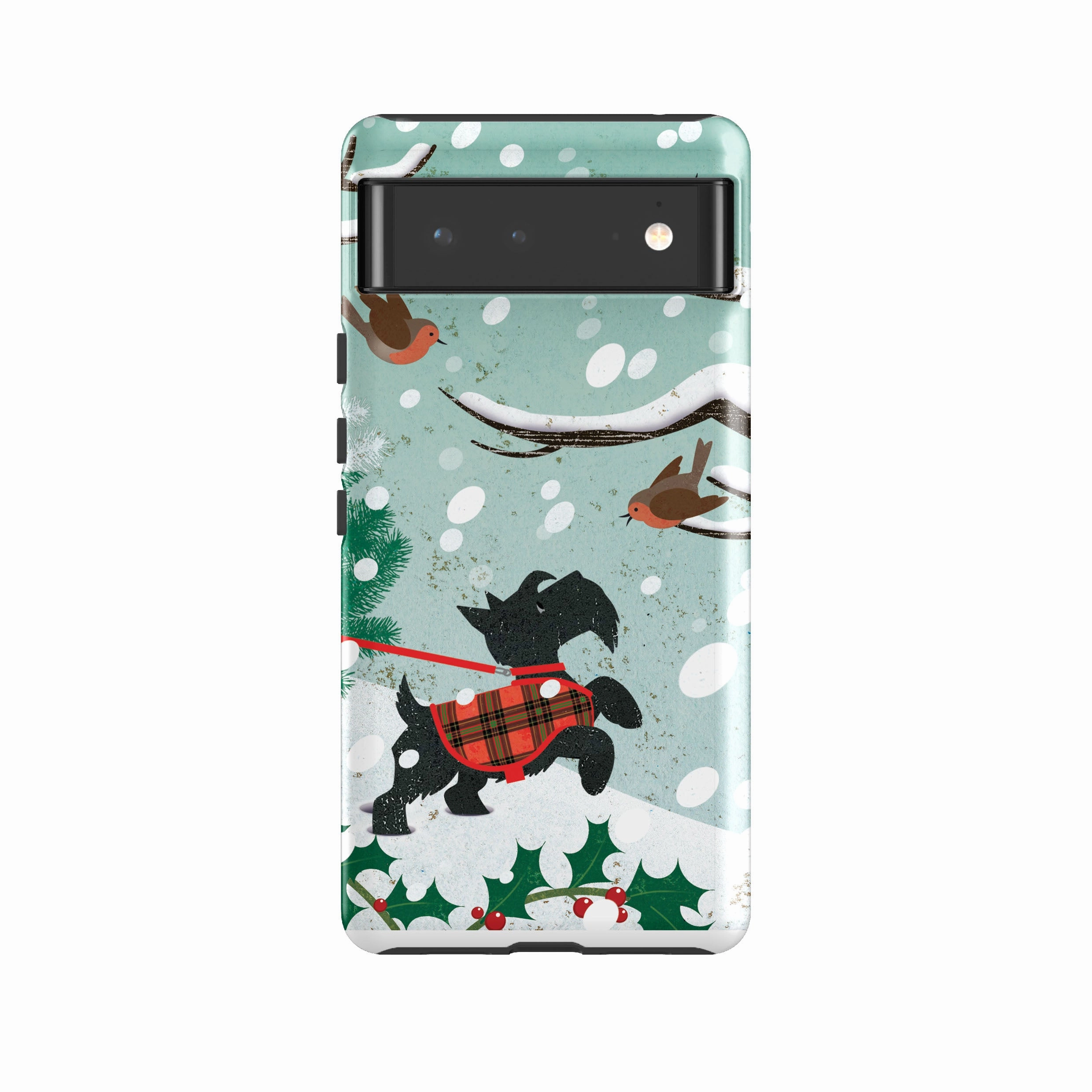 Google Tough Case -  Scottie in Snow By Liane Payne Flexible Detail Design Anti Slip