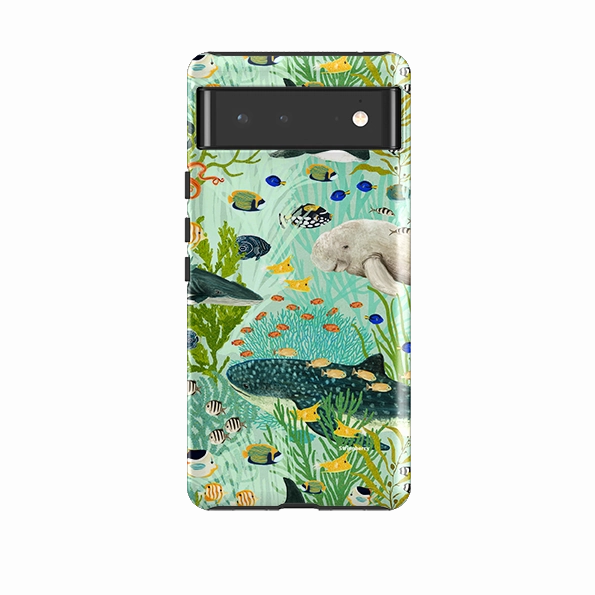 Rugged Outline Google Tough Case -  Sea Life By Katherine Quinn