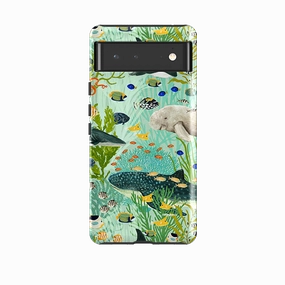 Polished Finish Durable Texture Google Tough Case -  Sea Life By Katherine Quinn