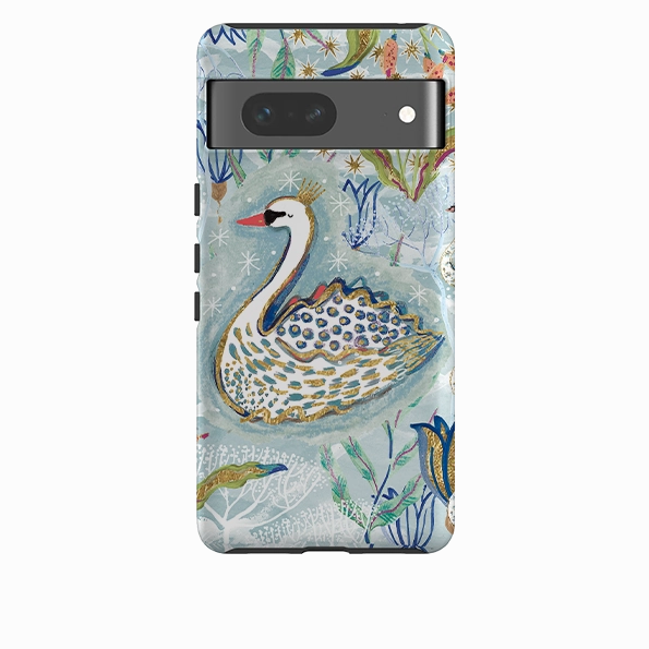 Matte Pattern Layer Google Tough Case - Seven Swans I By Emma Frances Grant