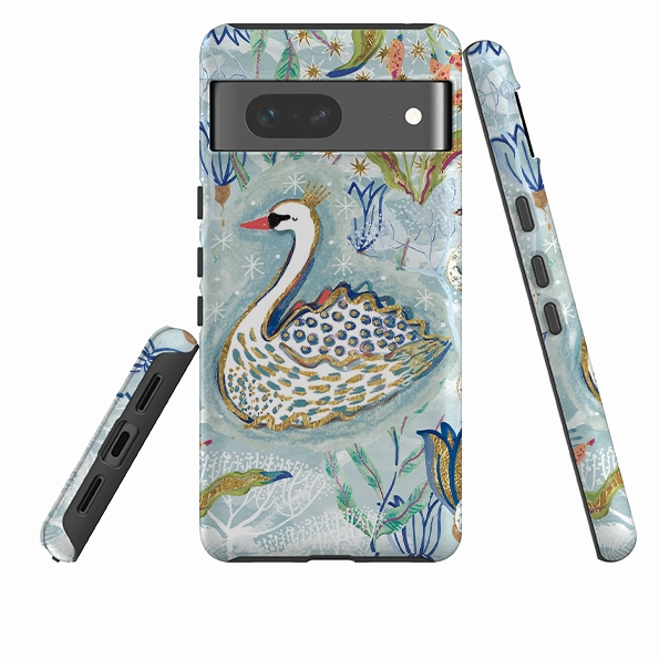 Google Tough Case - Seven Swans I By Emma Frances Grant Shock Absorbing
