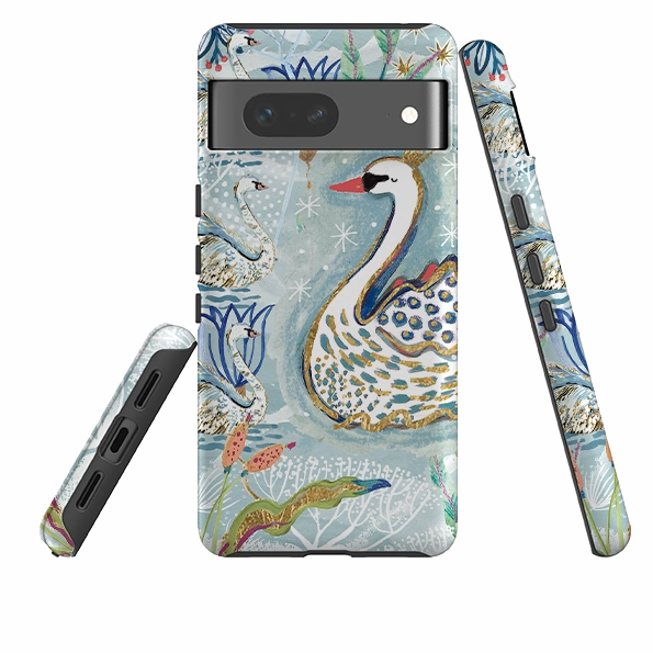 Flexible Shell Minimal Cover Google Tough Case - Seven Swans II By Emma Frances Grant