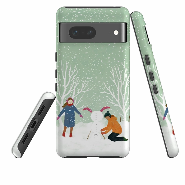 Gloss Touch Light Frame Google Tough Case - Snowball Building By Katherine Quinn