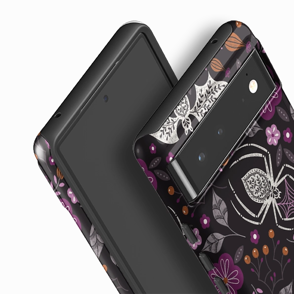 Google Tough Case -  SpiderBat Pattern Black By Jenny Zemanek elegant design Shock Cushion