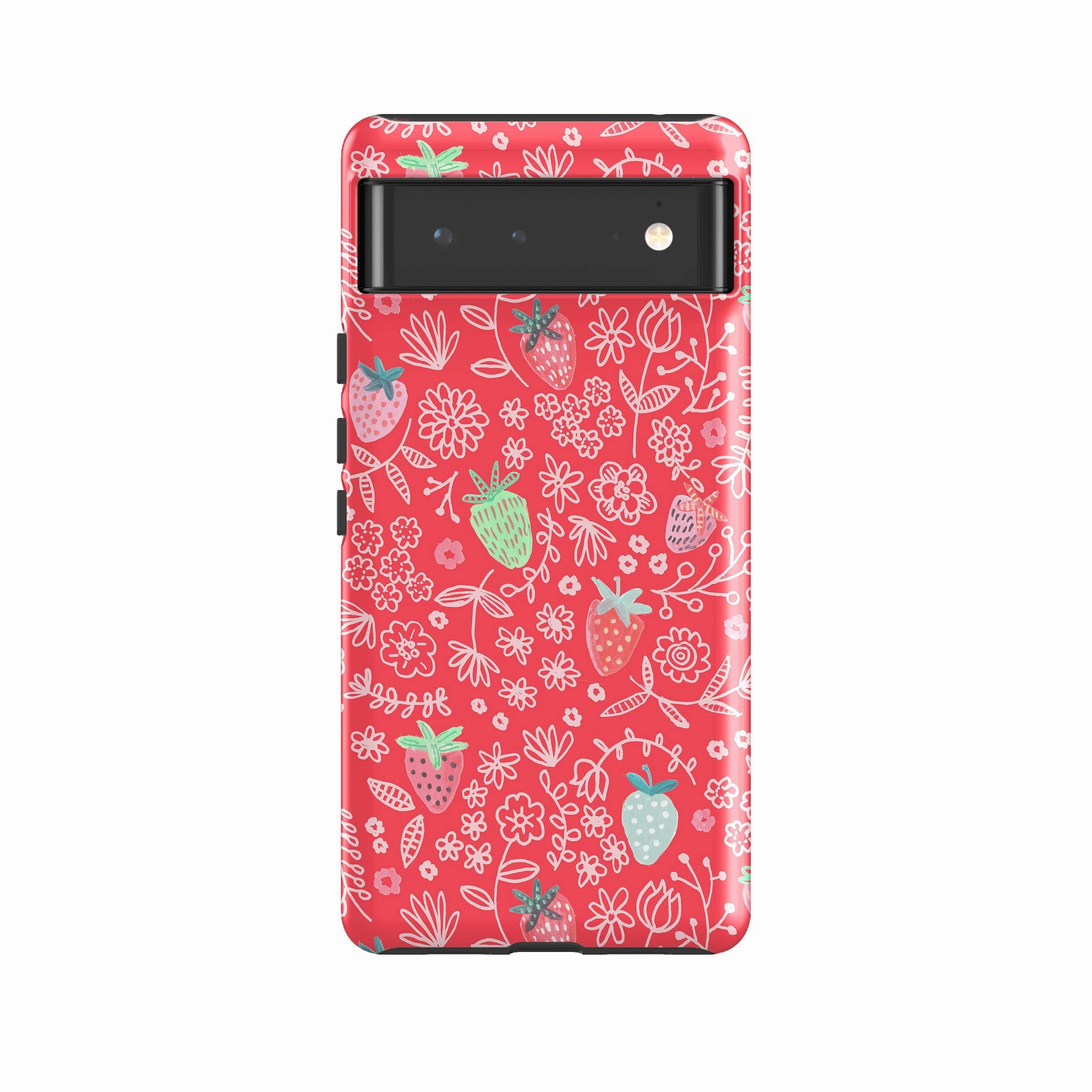 Minimal Design Smooth Craft Google Tough Case -  Strawberries By Caroline Bonne Muller