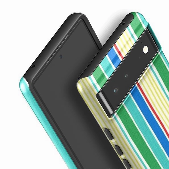 Modern Accent Rugged Look Google Tough Case -  Sunrays Green By Sarah Campbell