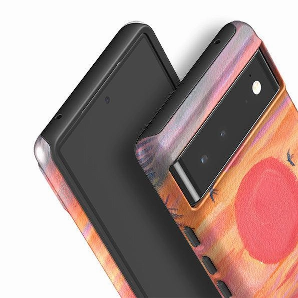 Premium Edge Google Tough Case -  Sunset Cats By Mary Stubberfield