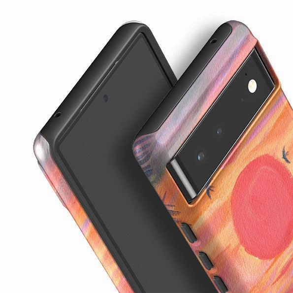 Google Tough Case -  Sunset Cats By Mary Stubberfield Artistic Print