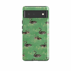 TPU Material Google Tough Case -  Swans Green By Katherine Quinn