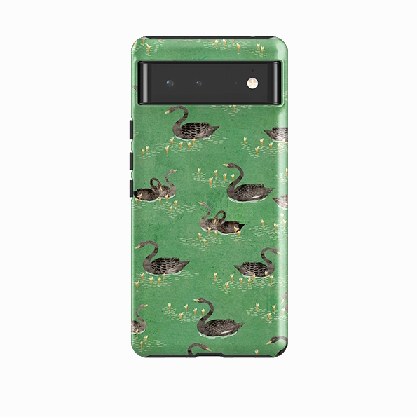 Google Tough Case -  Swans Green By Katherine Quinn Everyday Protection Modern Edge Layer