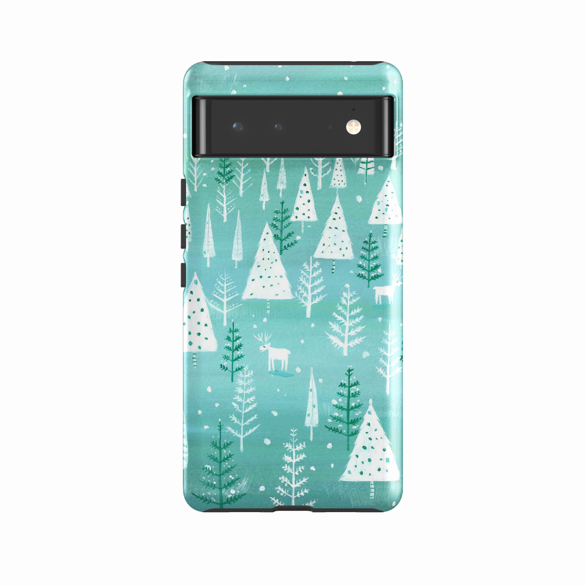 Hybrid Texture Layer Google Tough Case -  Teal Tundra By Mary Stubberfield