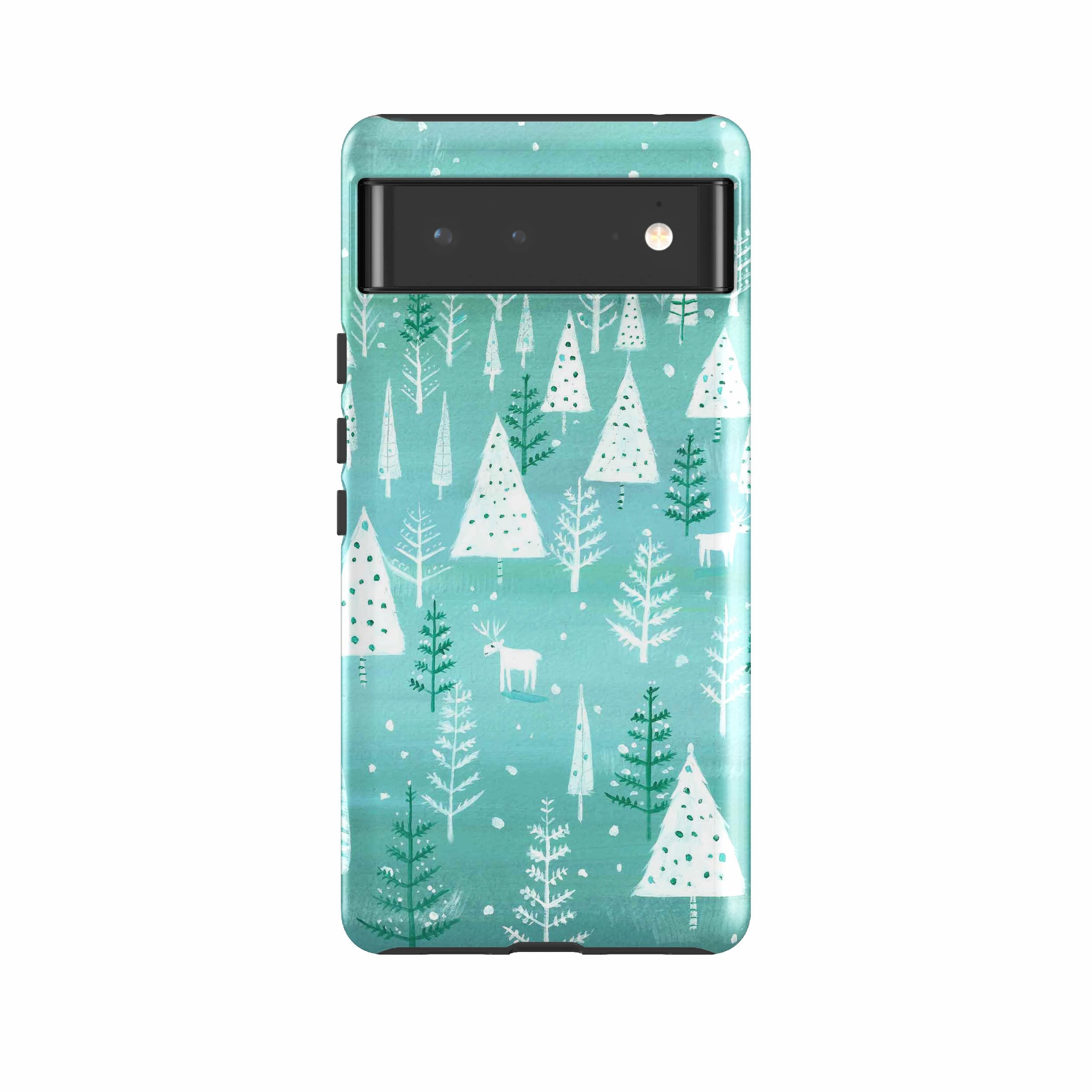 Bold colors Textured Surface Google Tough Case -  Teal Tundra By Mary Stubberfield