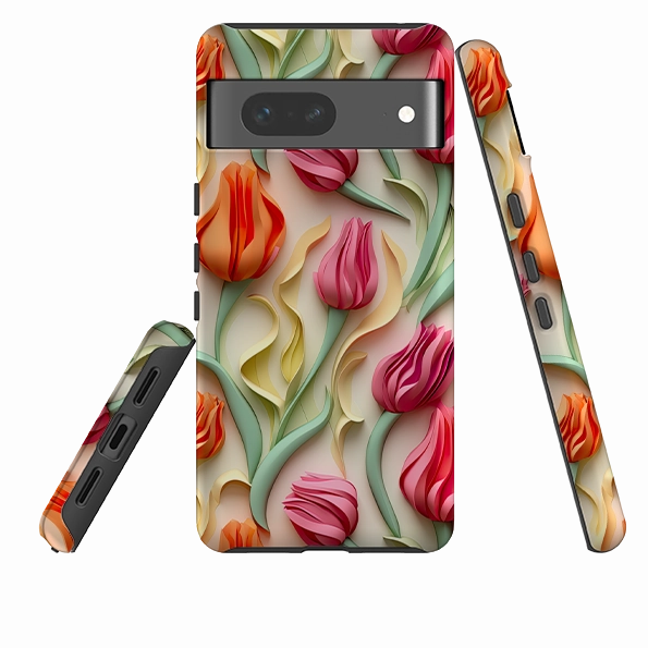 Grip Texture Google Tough Case - The Hague Tulips