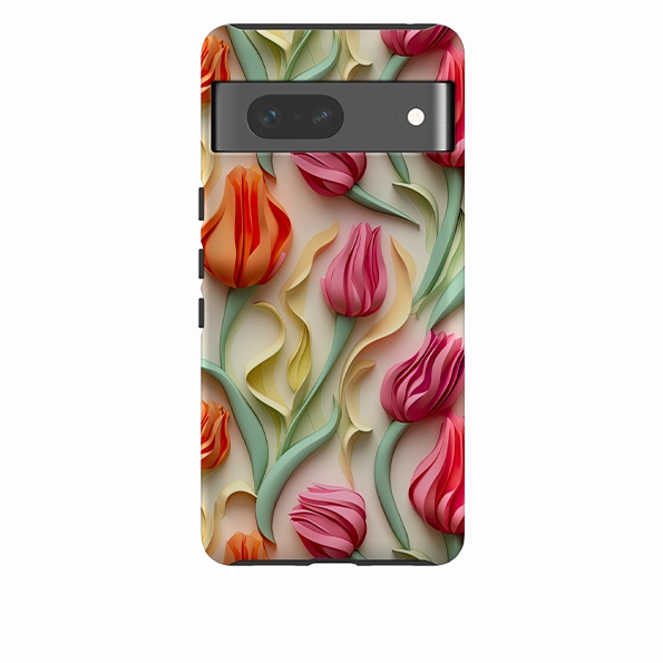 Minimal Edge Design Subtle design Google Tough Case - The Hague Tulips