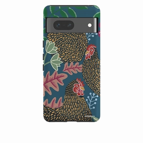 Google Tough Case -  Three French Hens By Kate Heiss Sleek Guard Hybrid Protection