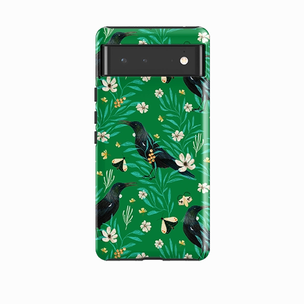 Comfort Edge Flexible Pattern Texture Google Tough Case -  Tui Green By Katherine Quinn
