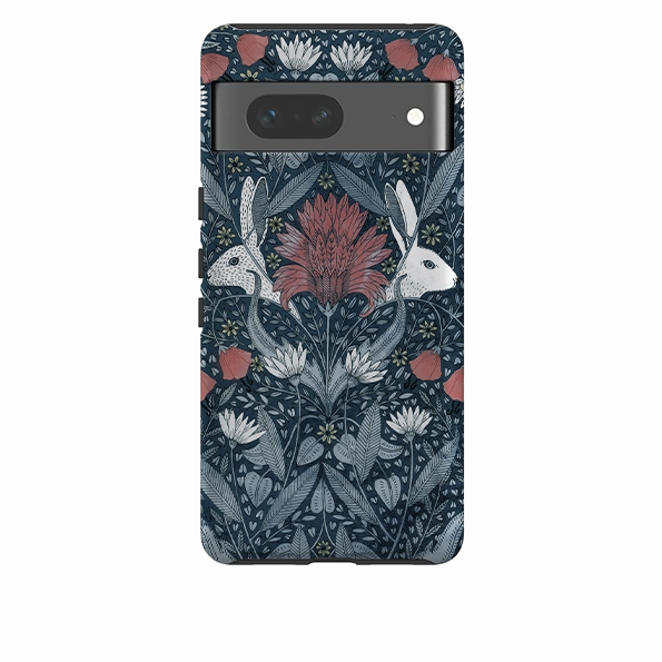 Smooth Layer Soft Material Google Tough Case -  Two Rabbits By Maria Matos