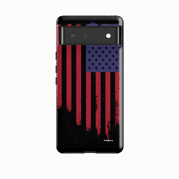 Elegant Build Texture Pocket Friendly Google Tough Case -  US Grunge Flag II