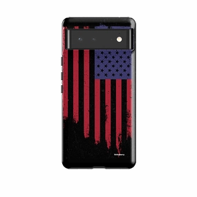 Elegant Build Texture Pocket Friendly Google Tough Case -  US Grunge Flag II