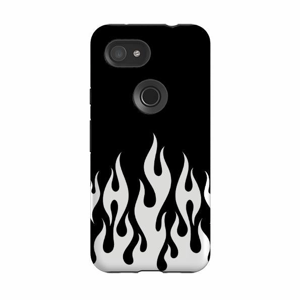 Google Tough Case -  White Flames Unique Artwork Minimal Detail