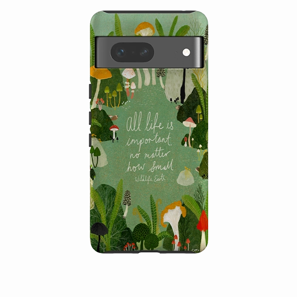 Lightweight Grip Premium Surface Texture Google Tough Case -  Wildlife Text By Katherine Quinn