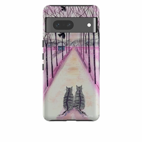 Smooth Layer Urban Accessory Google Tough Case -  Winter Cats By Mary Stubberfield