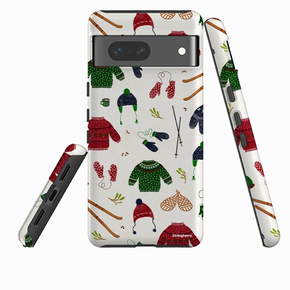 Rugged Grip Flexible Pattern Texture Google Tough Case -  Winter Clothes By Katherine Rowe