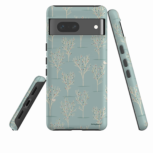 Elegant Texture Layer Premium Protection Google Tough Case -  Winter Forest By Katherine Rowe