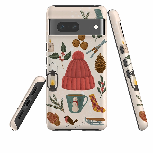 Hybrid Pattern Flexible structure Google Tough Case - Winter Hygge By Abby Jacobs