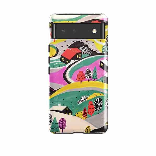 Google Tough Case -  Winter Landscape By Sarah Campbell Matte Pattern Design Modern Build