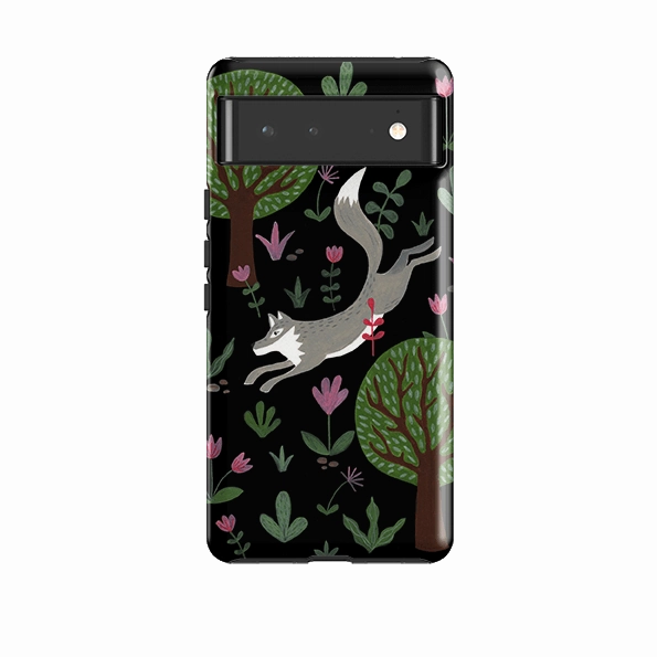 Google Tough Case -  Wolf In Trees By Bex Parkin Elegant Layer Texture metal frame