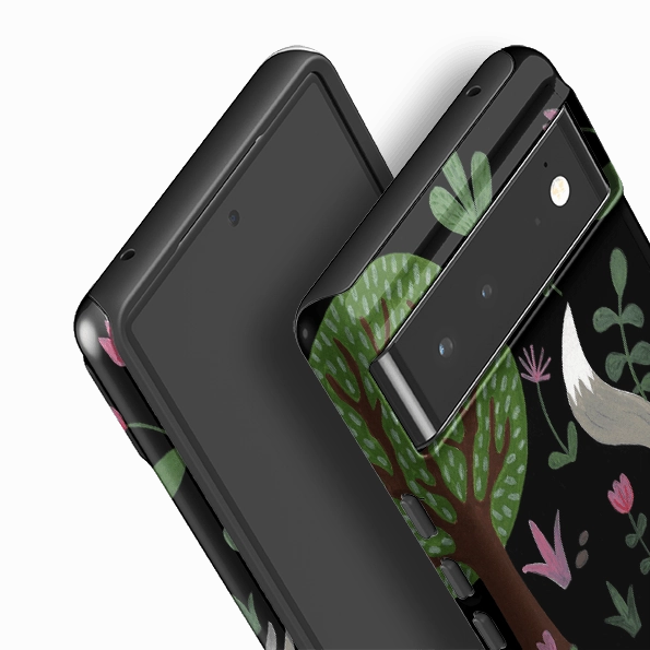 Hybrid Surface Layer Sleek Build Google Tough Case -  Wolf In Trees By Bex Parkin