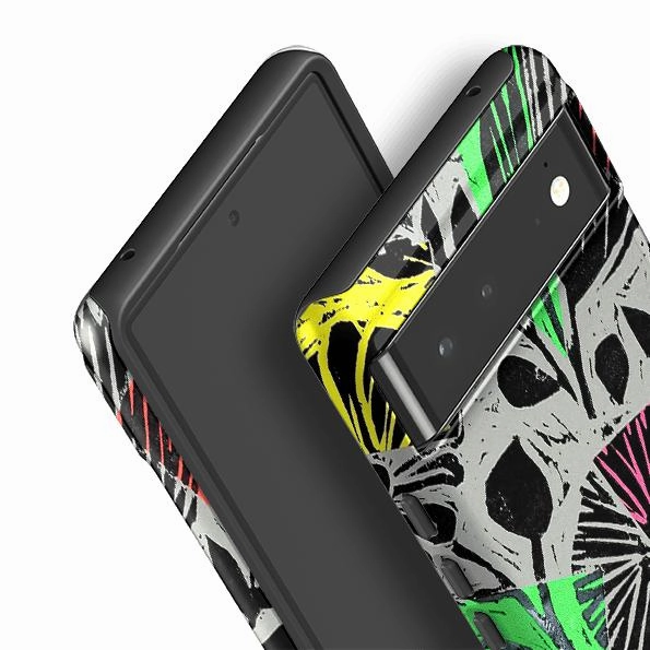 Google Tough Case -  Woodcut Floral By Sarah Campbell Slim Texture Impact Resistant