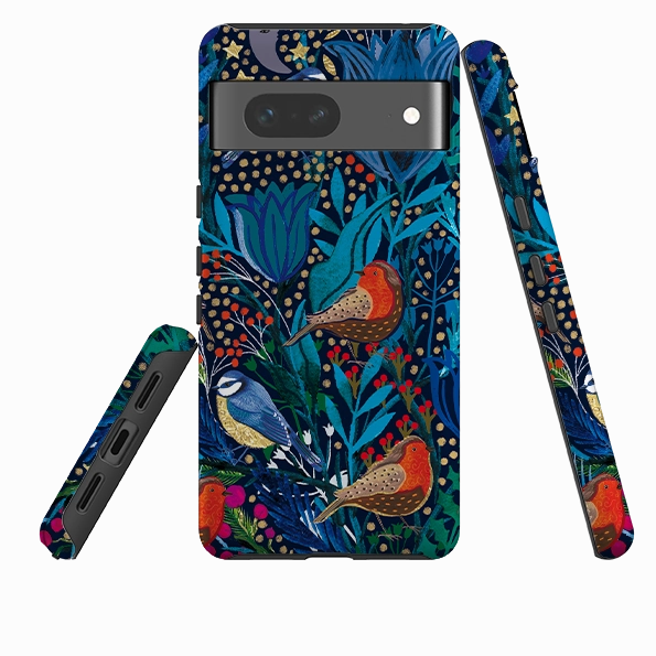 Google Tough Case - Xmas Robin IV By Emma Frances Grant Comfort Build Layer Protective Lining