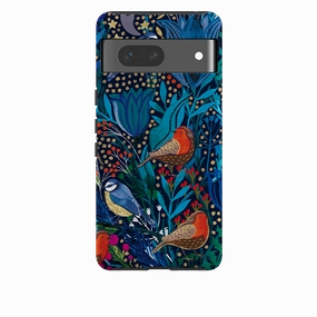 Soft Finish Texture Google Tough Case - Xmas Robin IV By Emma Frances Grant