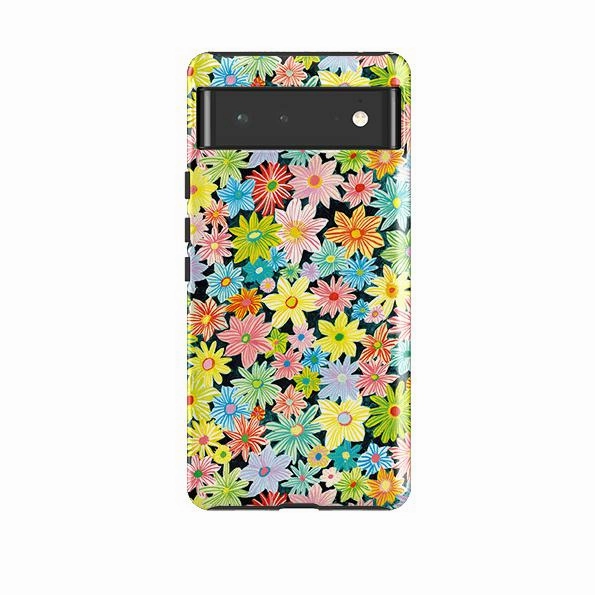 Premium Feel Layer Google Tough Case -  Yard Floral By Sarah Campbell