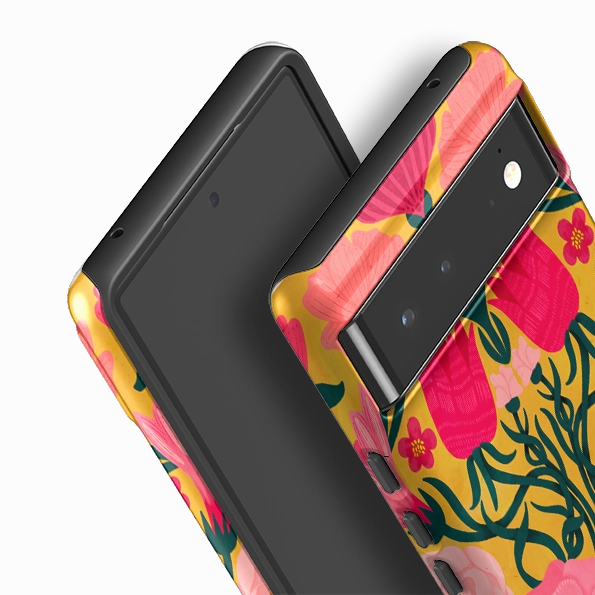 Light Form Google Tough Case -  Yellow Flora By Nina Pace