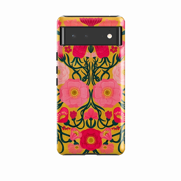 Universal Design Google Tough Case -  Yellow Flora By Nina Pace