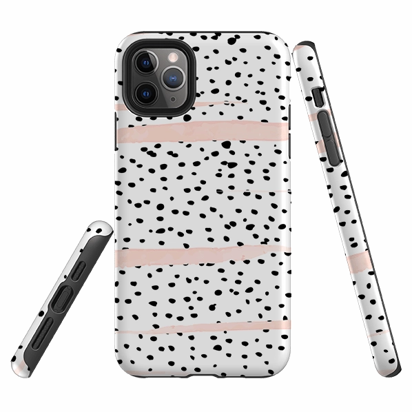 iPhone Tough Case - Dots And Blush Pocket Ready Protective Layer