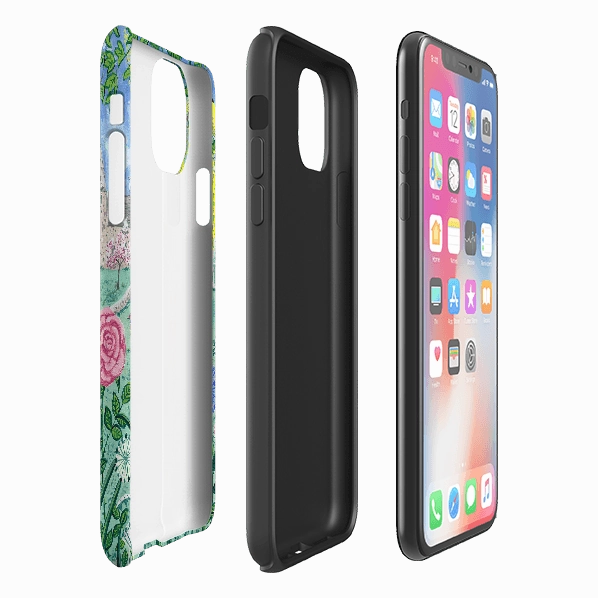 iPhone Tough Case - Village Floral By Mary Stubberfield Protective Pattern