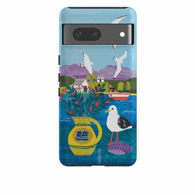 Google Tough  Case - Seagulls By Tracey English Marble Pattern