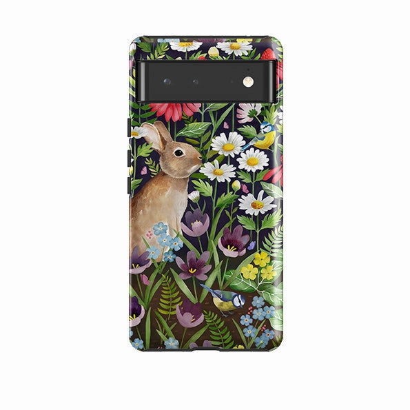 Google Tough Case -  Rabbit and Wildflowers By Bex Parkin Premium Edge Design